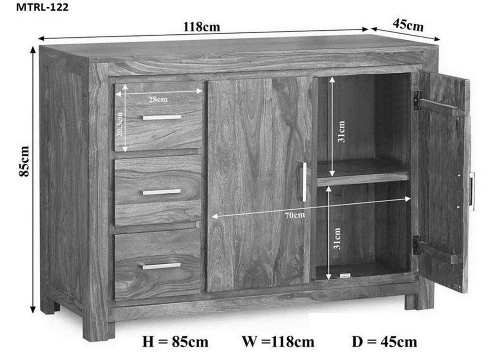 Gangaur New look Sheesham Sideboard Cabinet #9 - Duraster