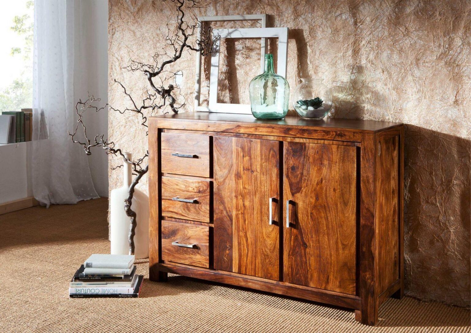 Metro Newedge Sheesham Sideboard Cabinet #8 - Duraster
