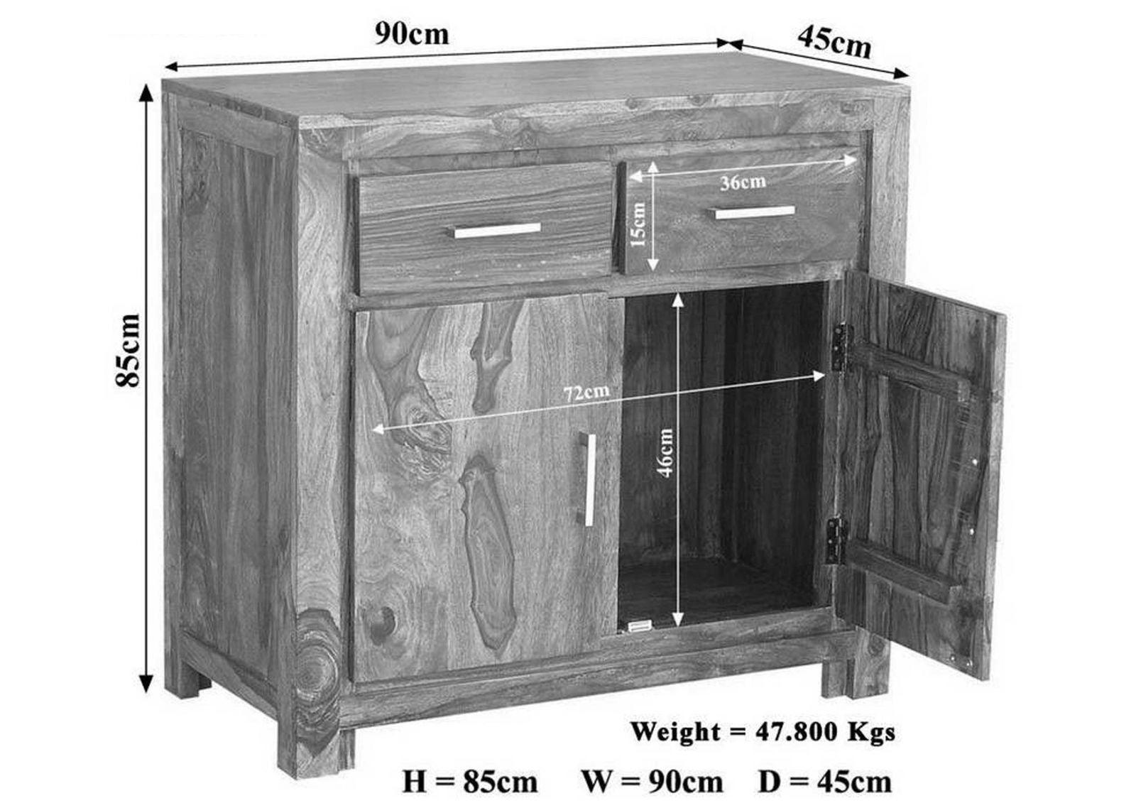 Metro Exclusive Sheesham Sideboard Cabinet #3 - Duraster