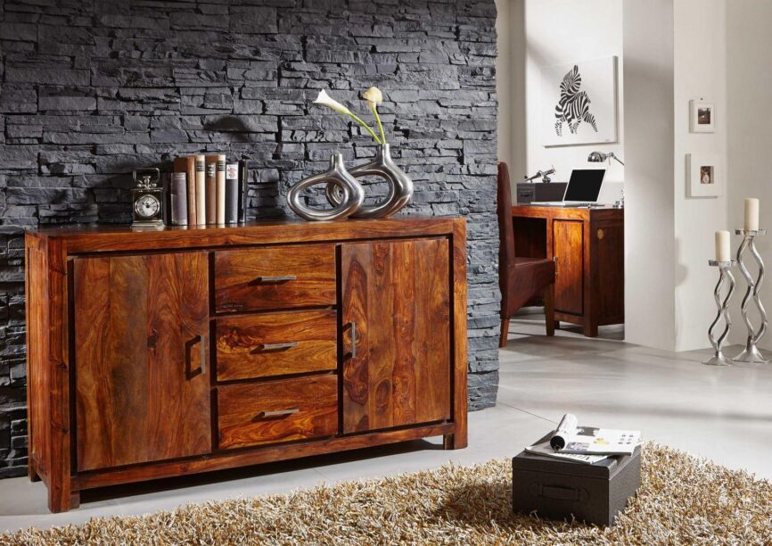 Metro Modern Sheesham Sideboard Cabinet #7 - Duraster
