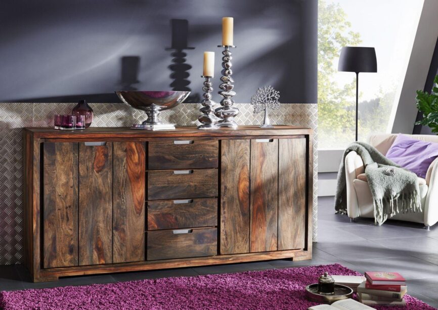 Marvel Modern Sheesham Wood Sideboard Cabinet #4 - Duraster