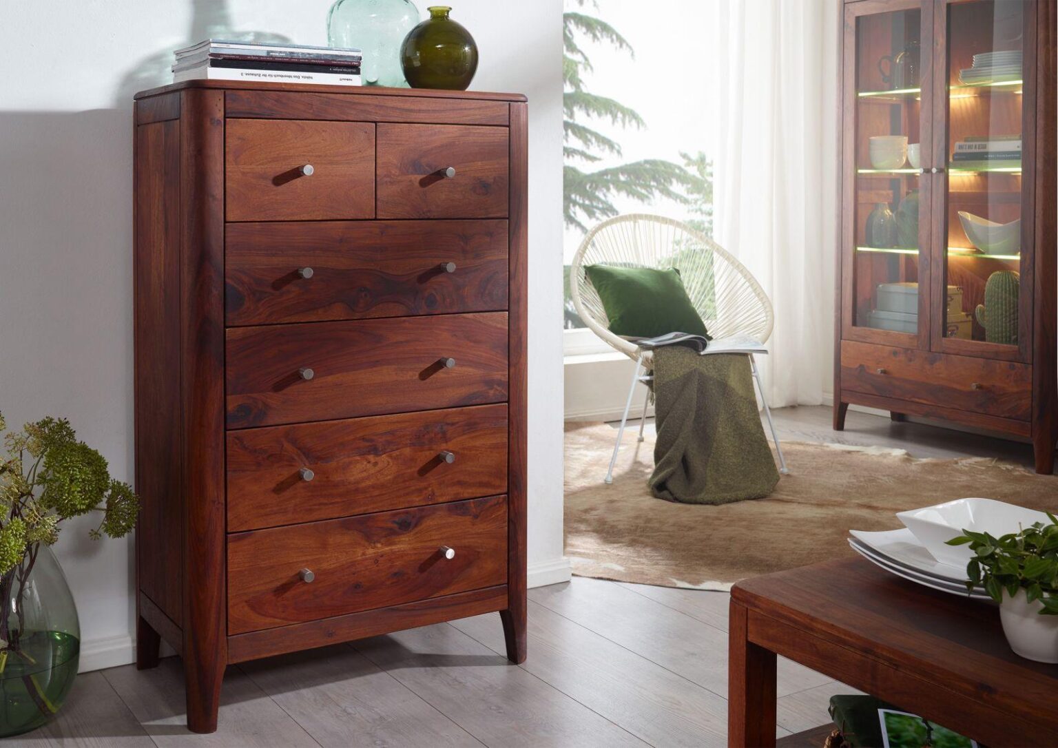 Heritage Sheesham Modern Dresser / Sideboard Cabinet #4 - Duraster
