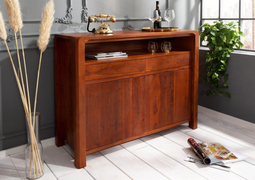 Osian Acacia Wood Modern Style Sideboard - Duraster