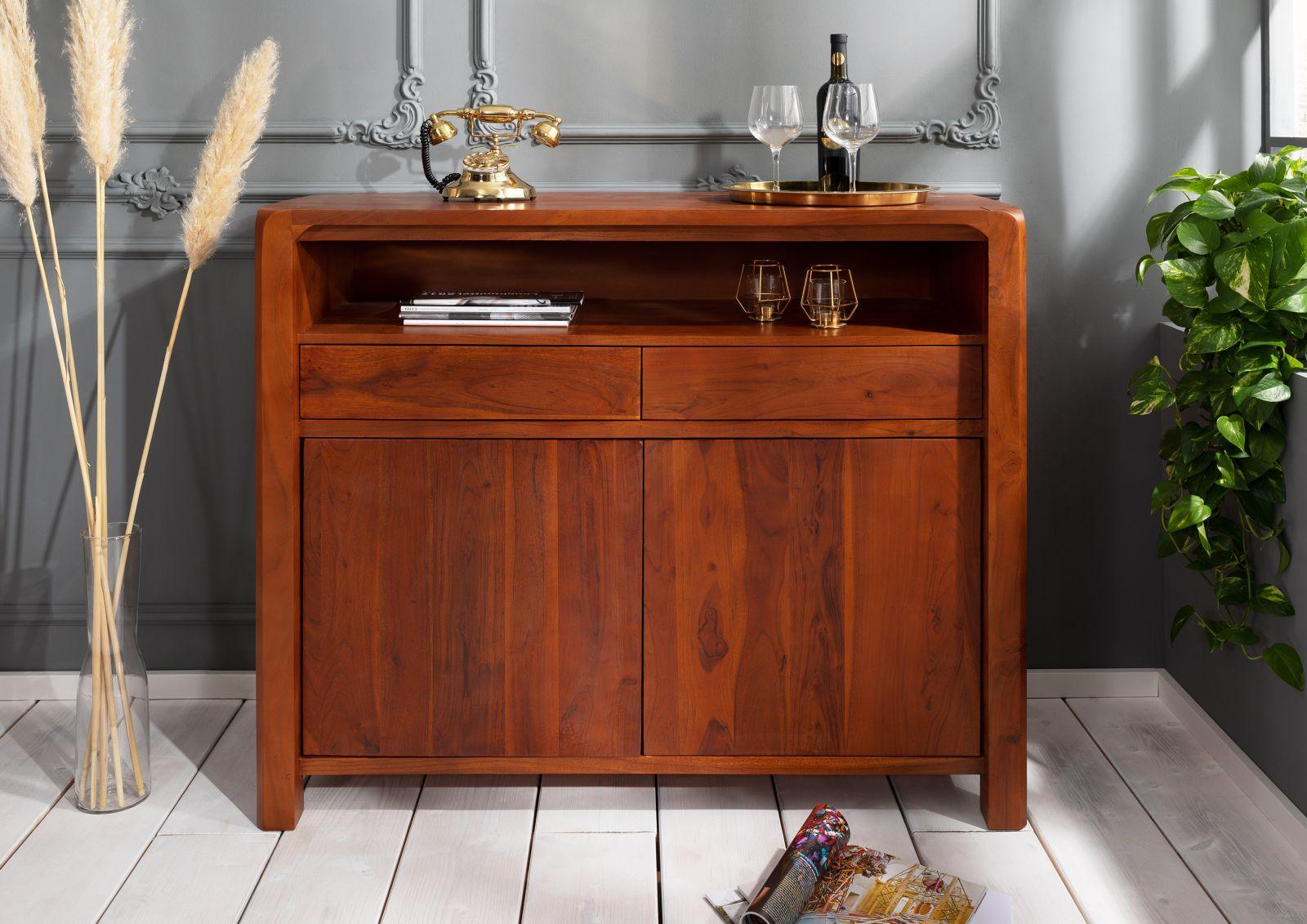 Osian Acacia Wood Modern Style Sideboard - Duraster