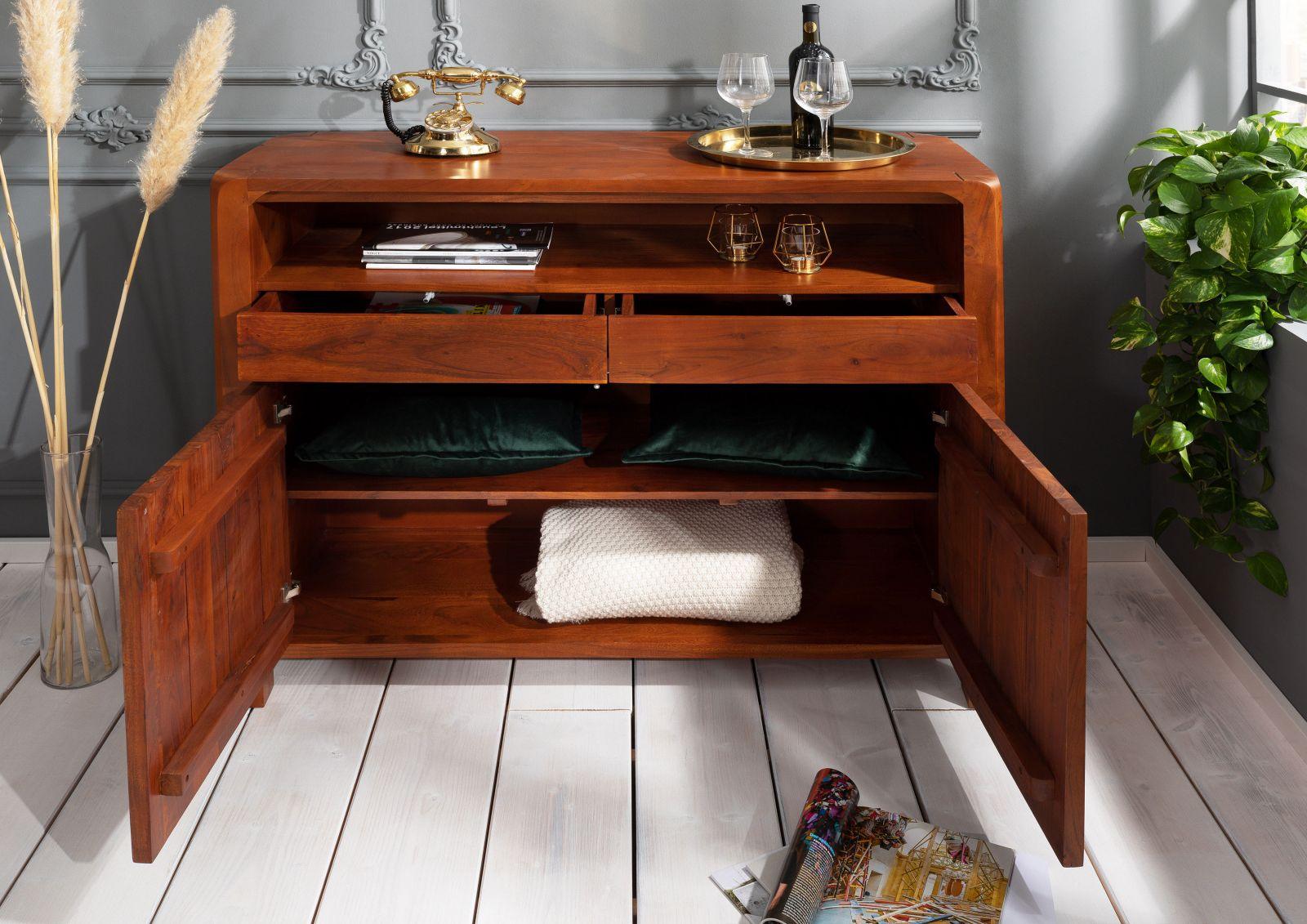 Osian Acacia Wood Modern Style Sideboard - Duraster