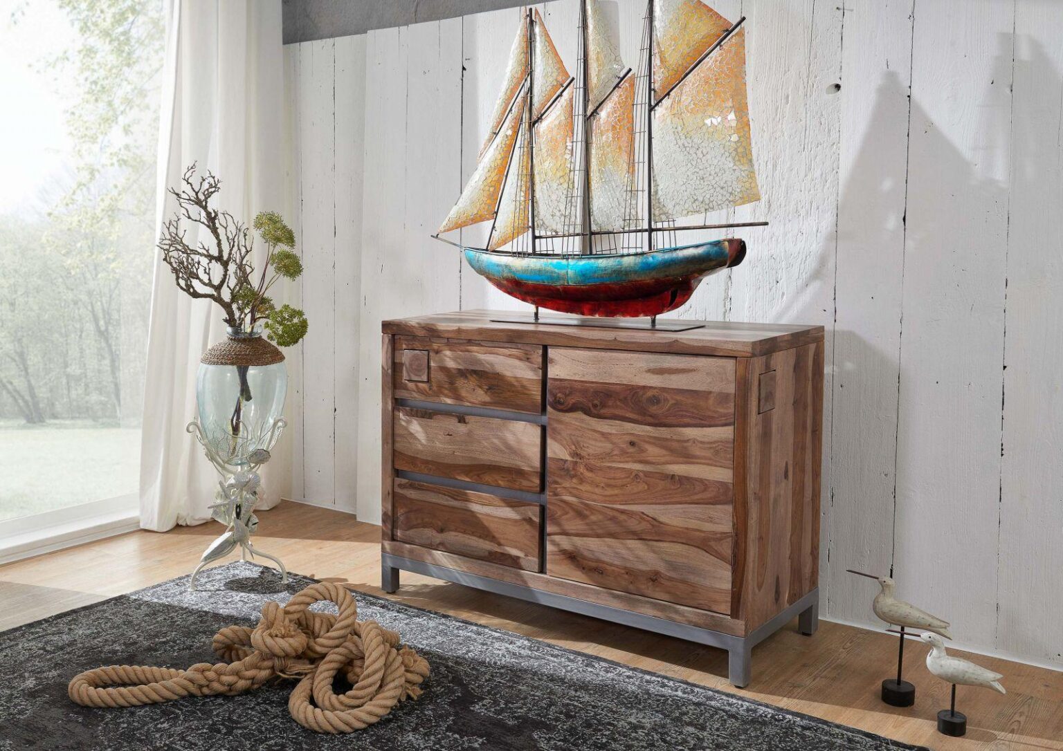 Thar Sheesham Wood Sideboard Cabinet - Duraster