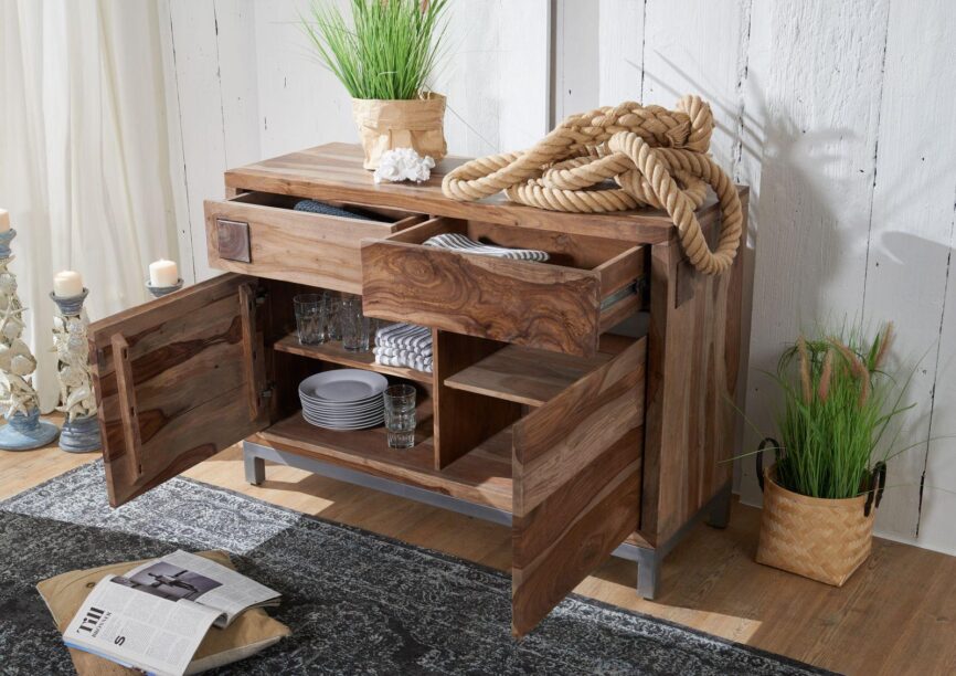 Thar Modern Sheesham Wood Sideboard Cabinet - Duraster