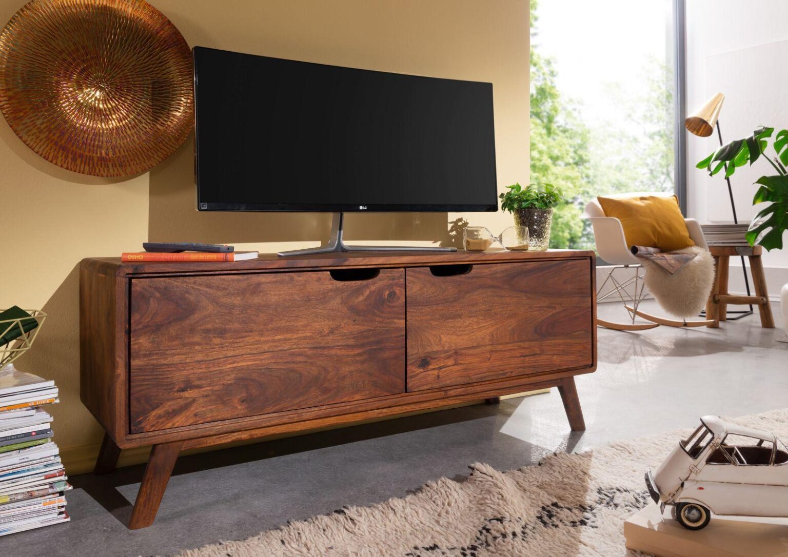 Ummed Modern Sheesham Wood TV Unit #3 - Duraster