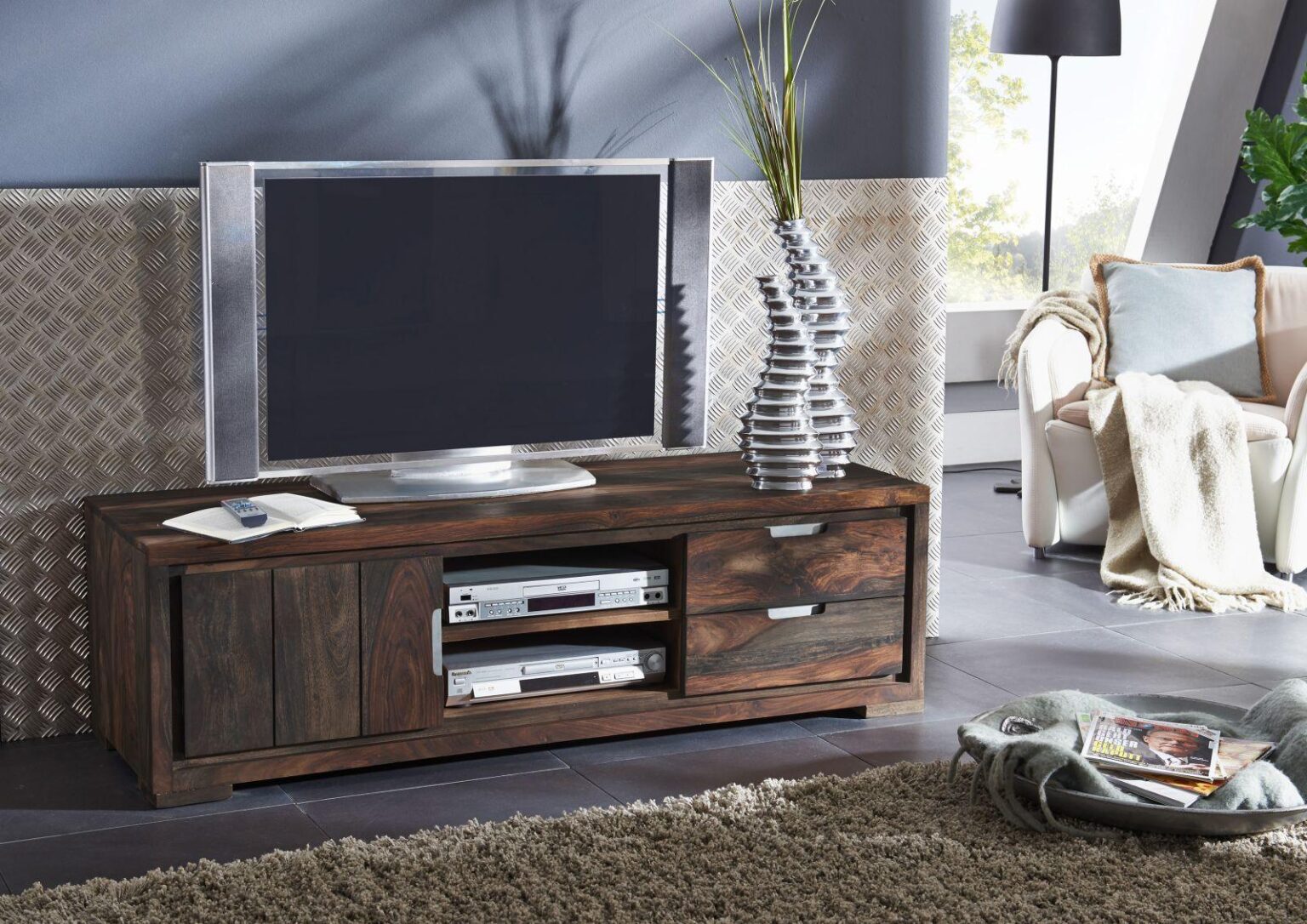 Marvel Modern Sheesham TV Unit #2 - Duraster