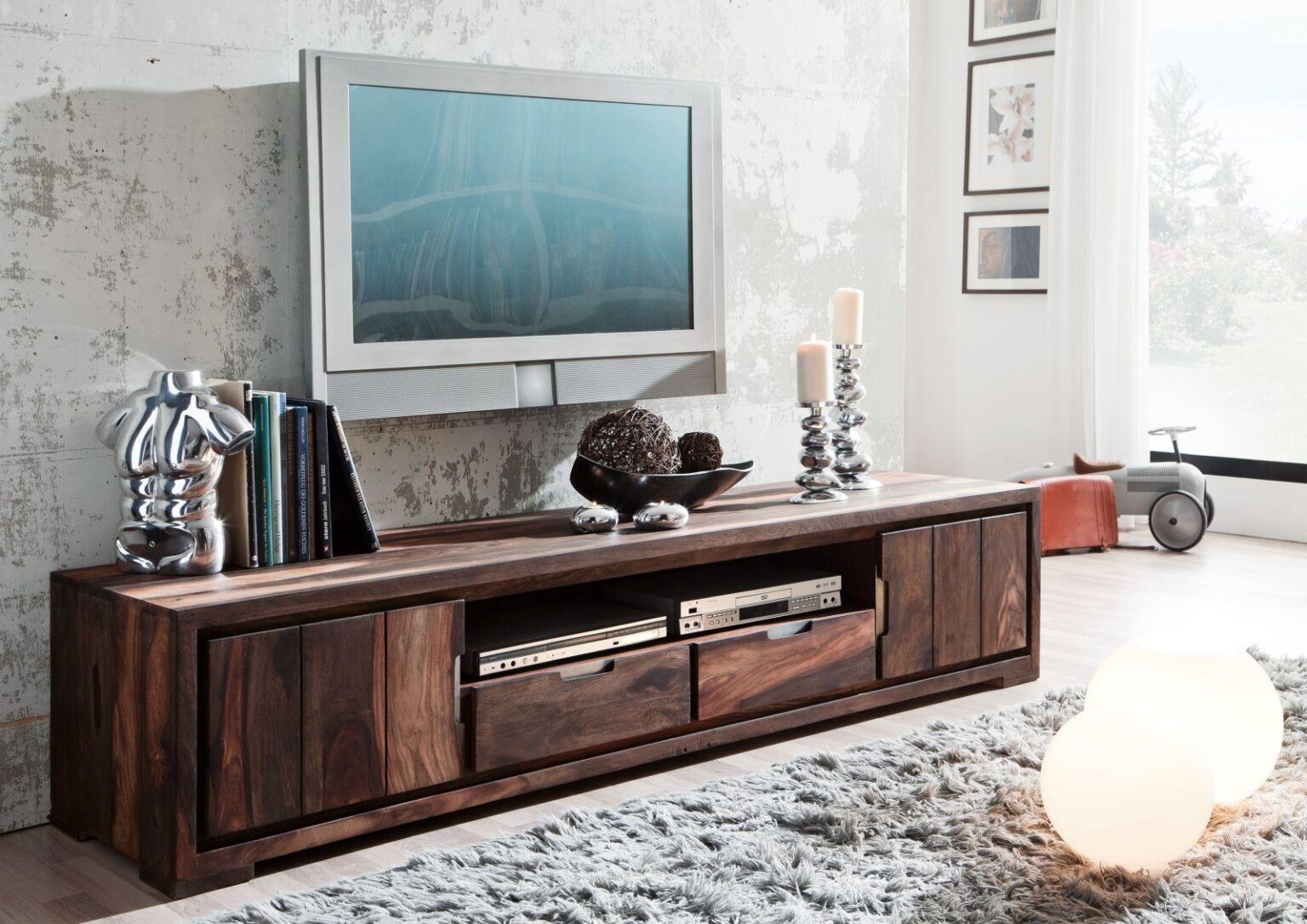 Marvel Modern Sheesham TV Unit #4 - Duraster