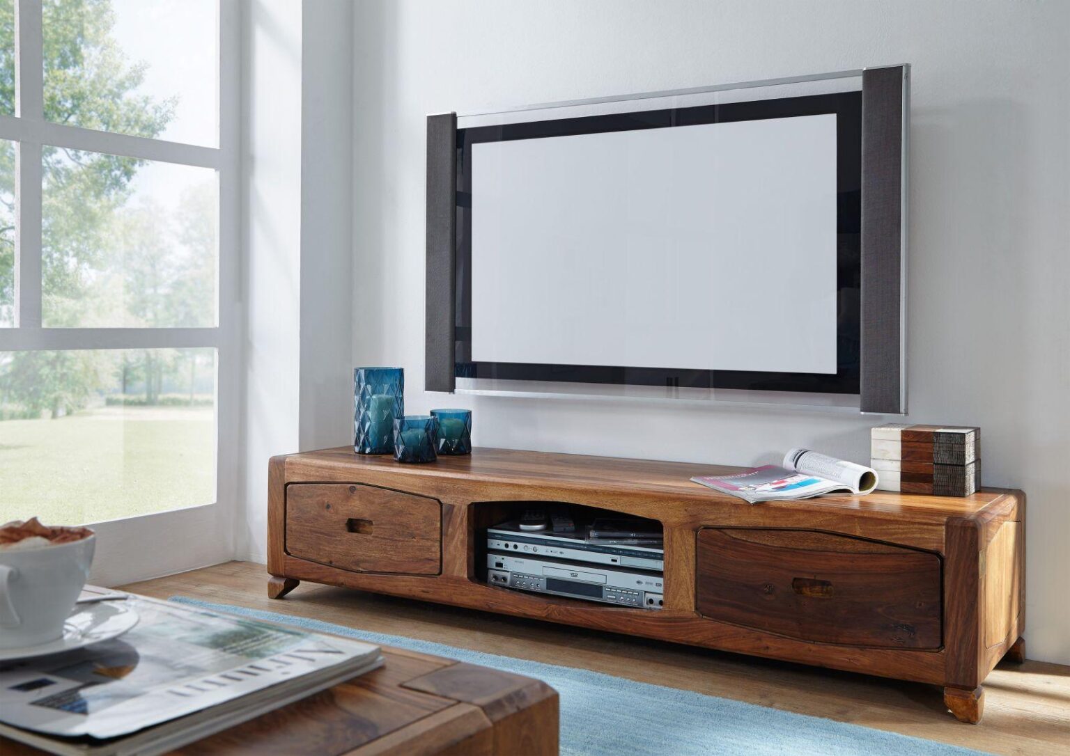 Urbane Sheesham Modernly Compact TV Unit - Duraster