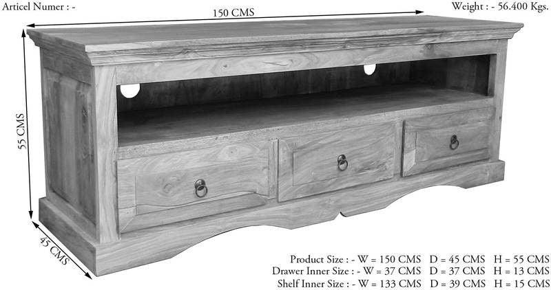 Victoria New edge Sheesham TV Unit #2 - Duraster