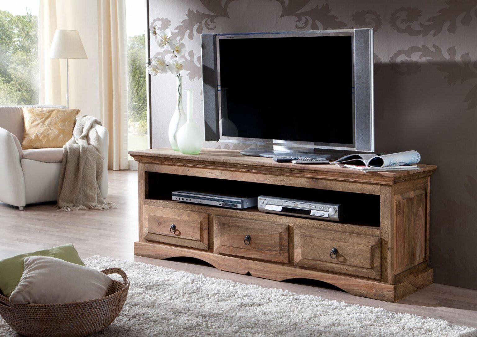 Victoria New edge Sheesham TV Unit #2 - Duraster
