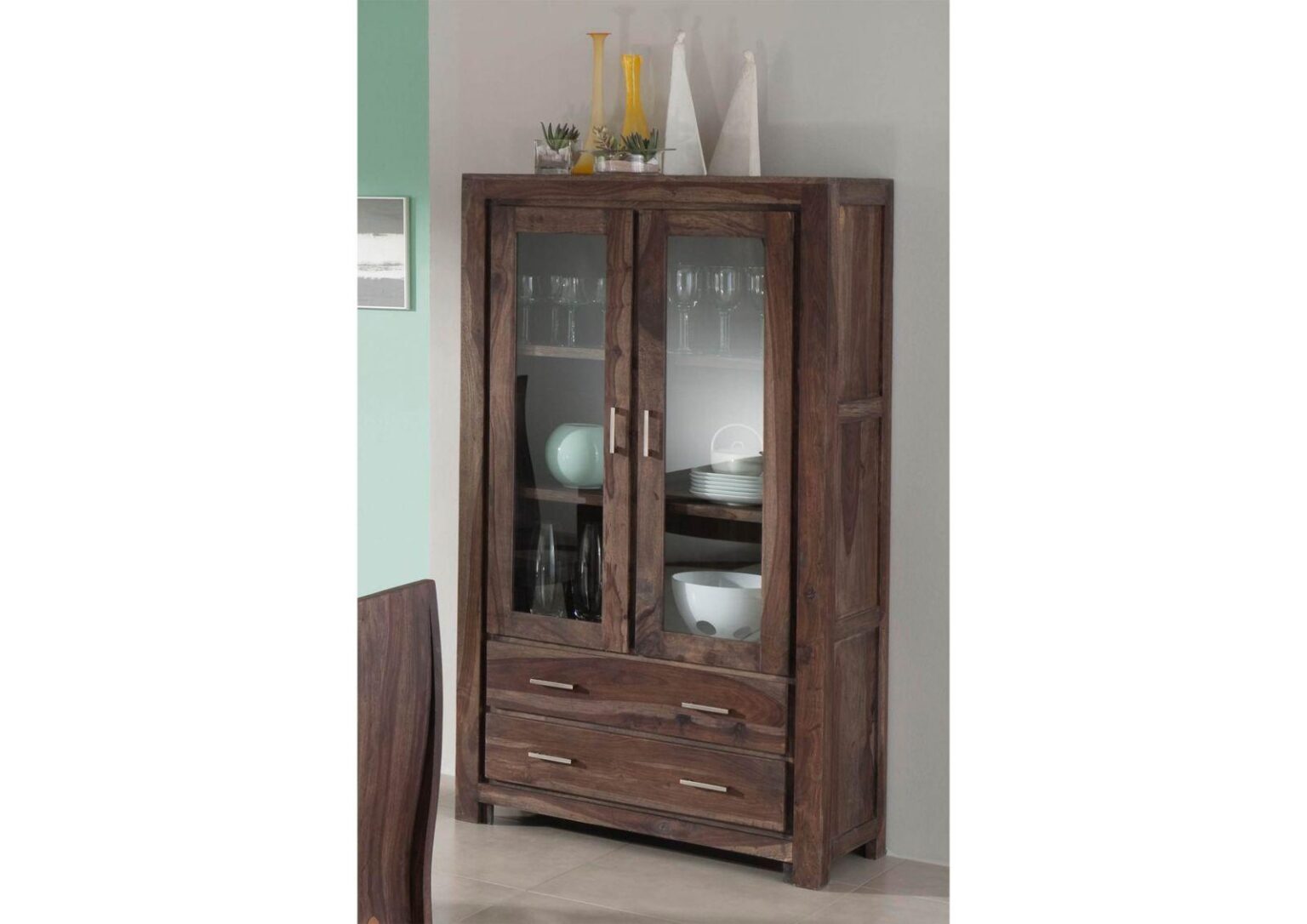 Gangaur Elegant Sheesham Display Cabinet #3 - Duraster