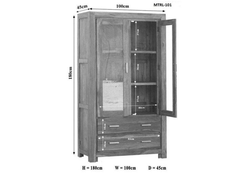 Gangaur Elegant Sheesham Display Cabinet #3 - Duraster