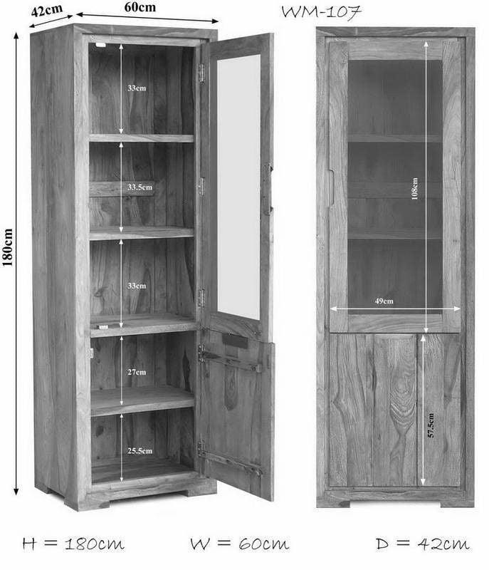 Marvel Modern Sheesham Wood Showcase Cabinet #2 - Duraster