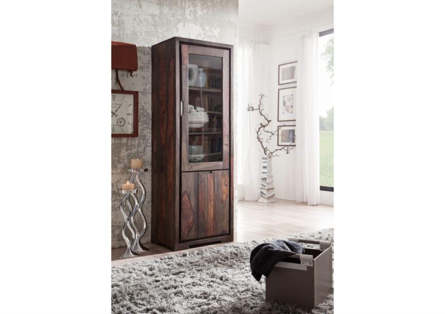 Marvel Modern Sheesham Wood Showcase Cabinet #2 - Duraster