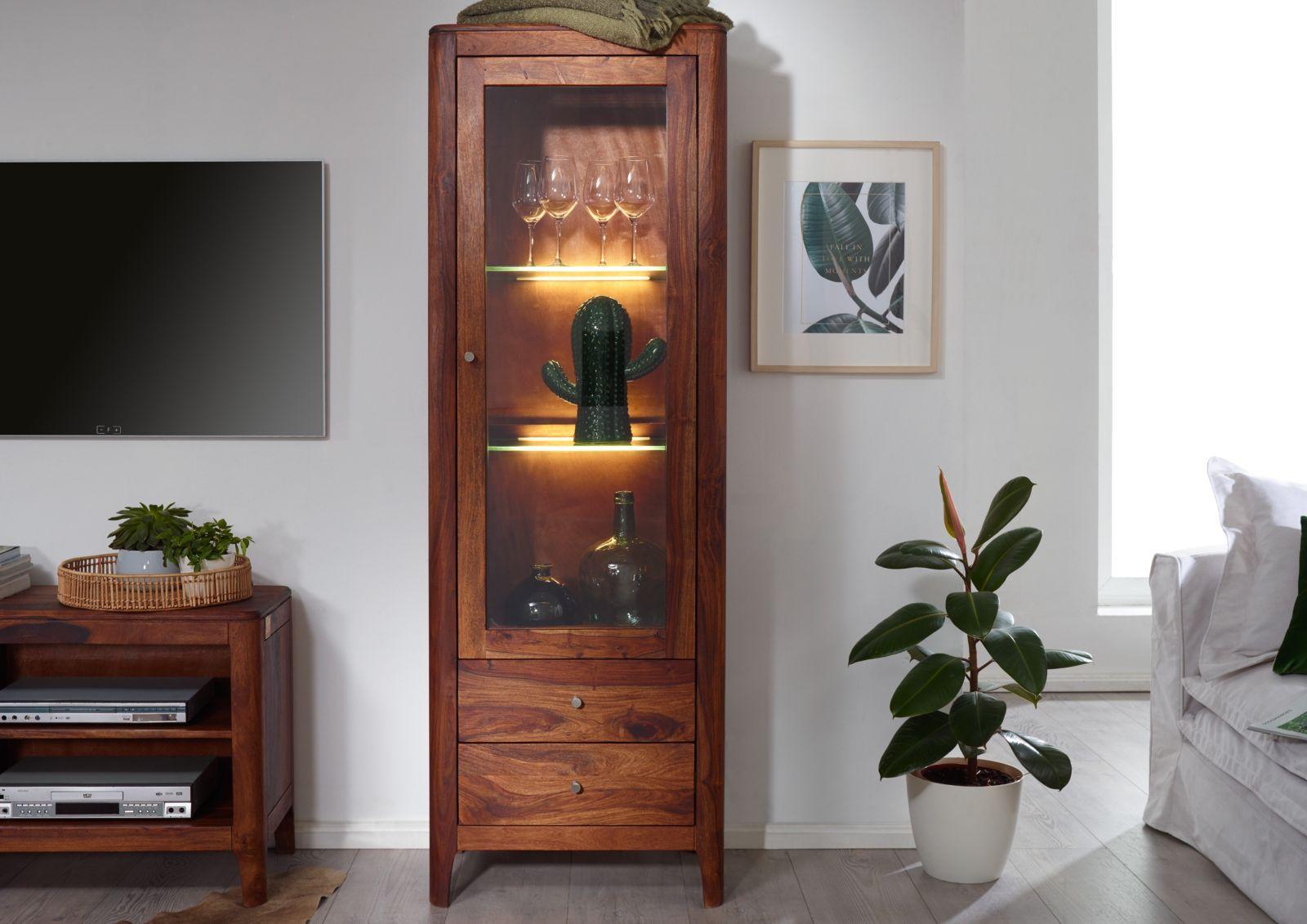 Heritage Sheesham Tall Showcase Cabinet #5 - Duraster