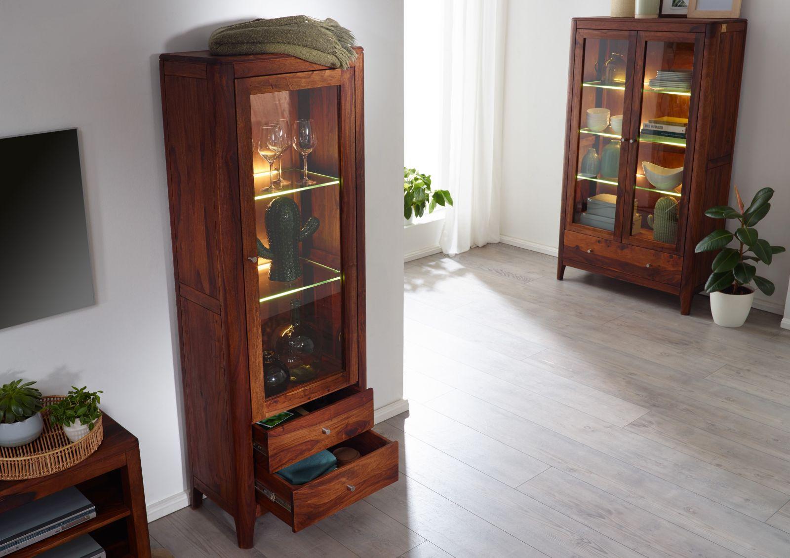 Heritage Sheesham Tall Showcase Cabinet #5 - Duraster