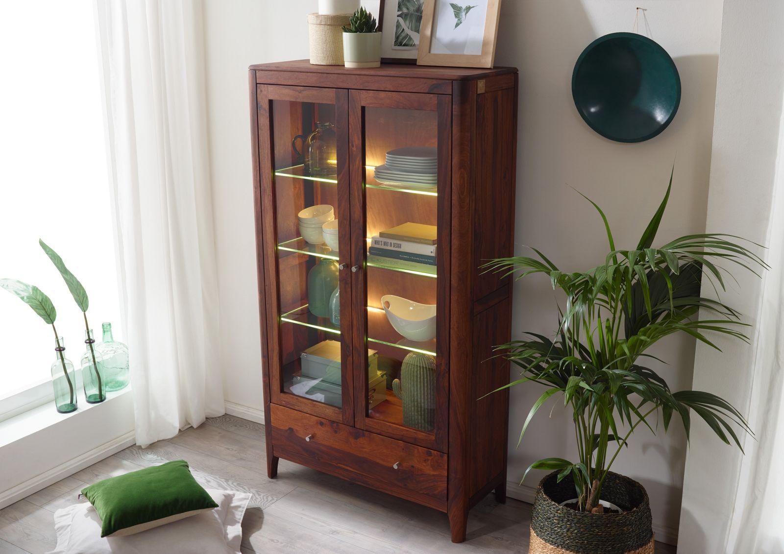 Heritage Sheesham Double Door Showcase Cabinet #1 - Duraster