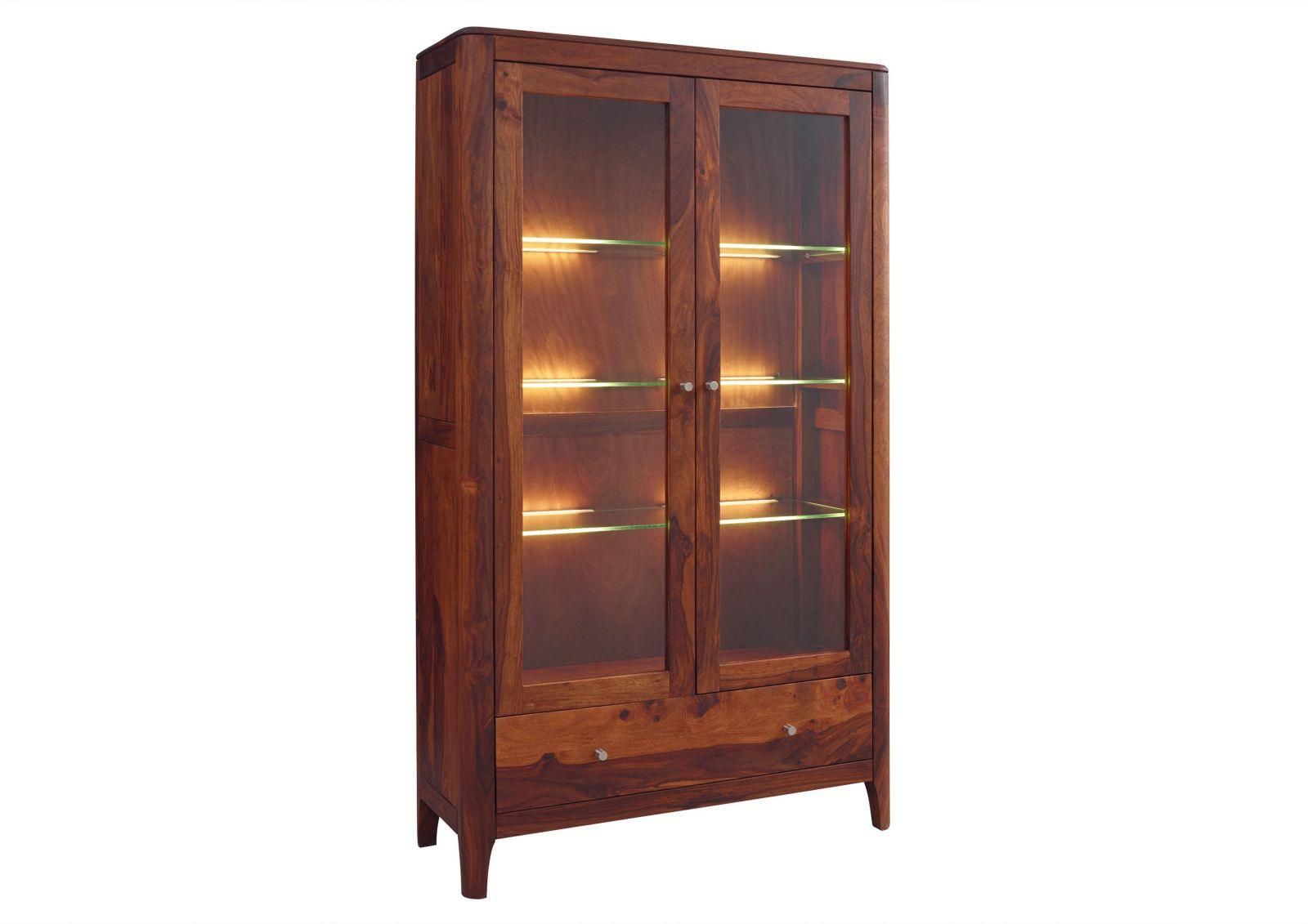Heritage Sheesham Double Door Showcase Cabinet #1 - Duraster