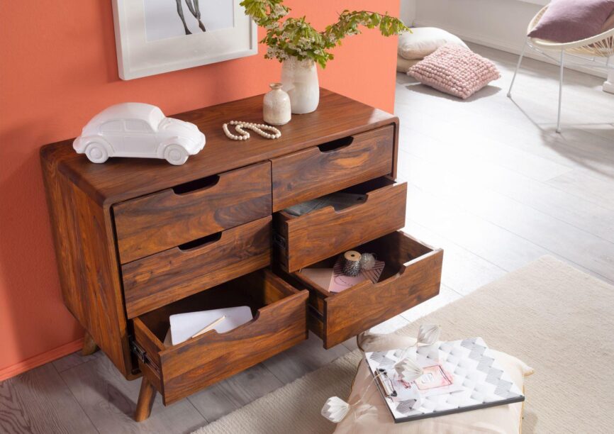 Ummed Modern Sheesham Wood Chest of Drawers Cabinet #4 - Duraster