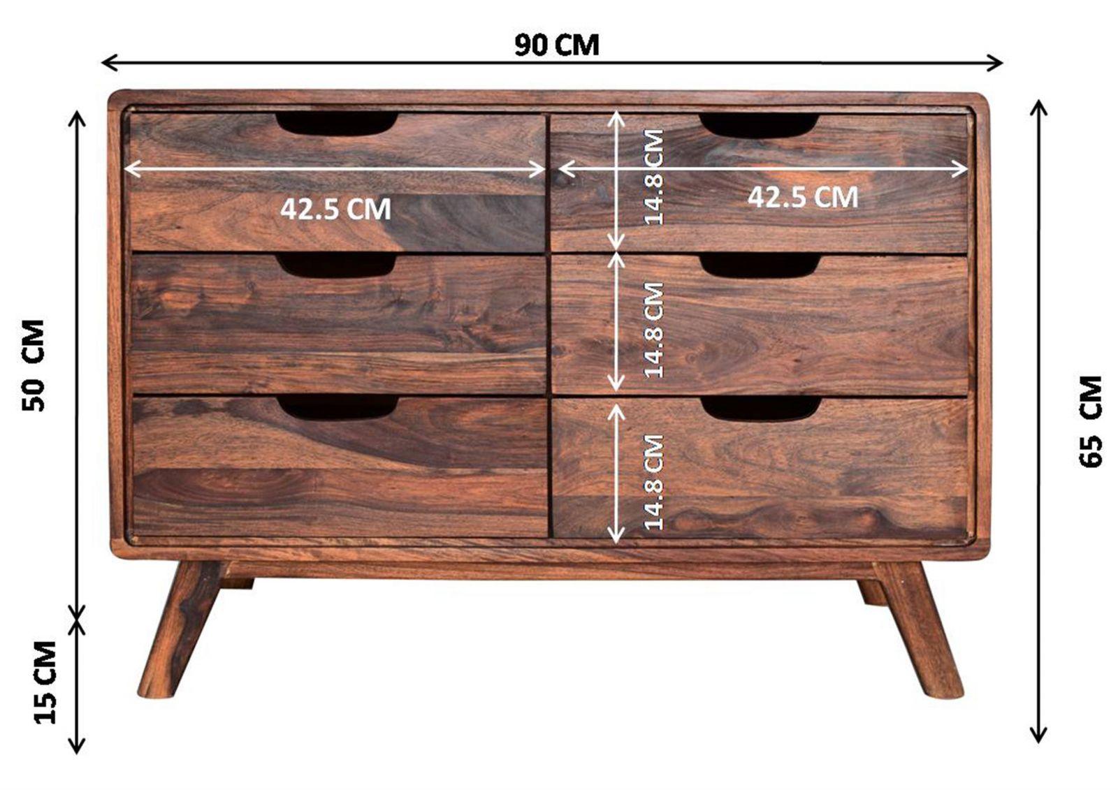 Ummed Modern Sheesham Wood Chest of Drawers Cabinet #4 - Duraster