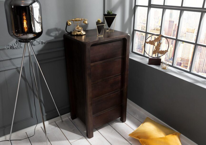 Osian Acacia Elegant Tall Dresser - Duraster