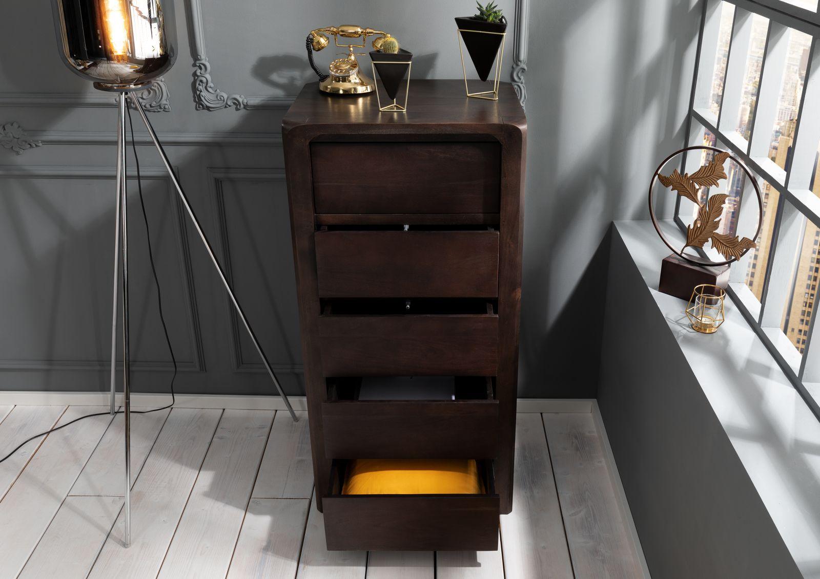 Osian Acacia Elegant Tall Dresser - Duraster