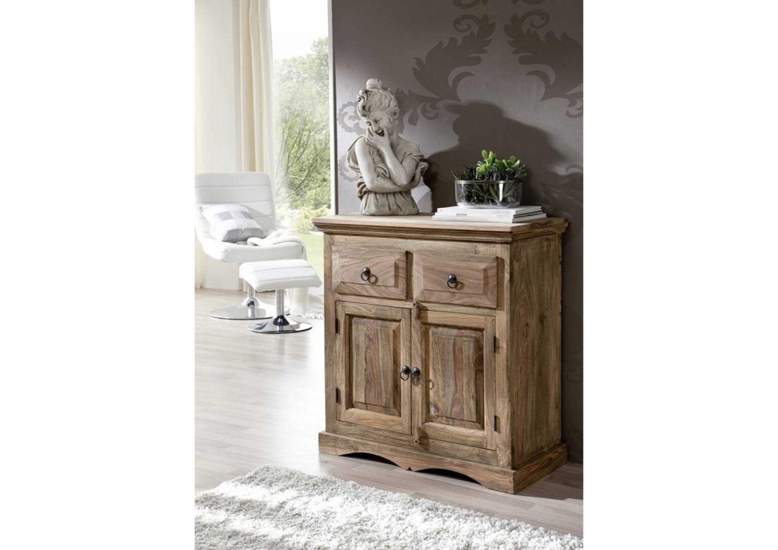 Victoria Modern Sheesham Sideboard Cabinet #3 - Duraster