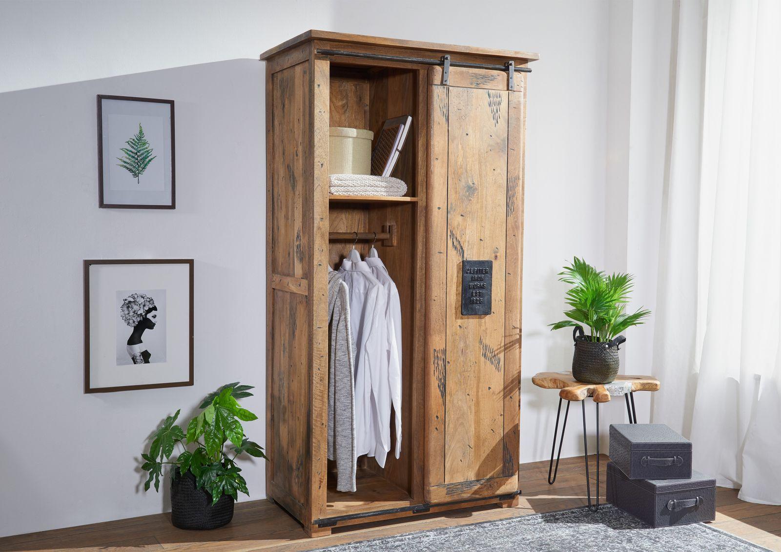 Locomo Industrial Style Solid Wood Cabinet - Duraster