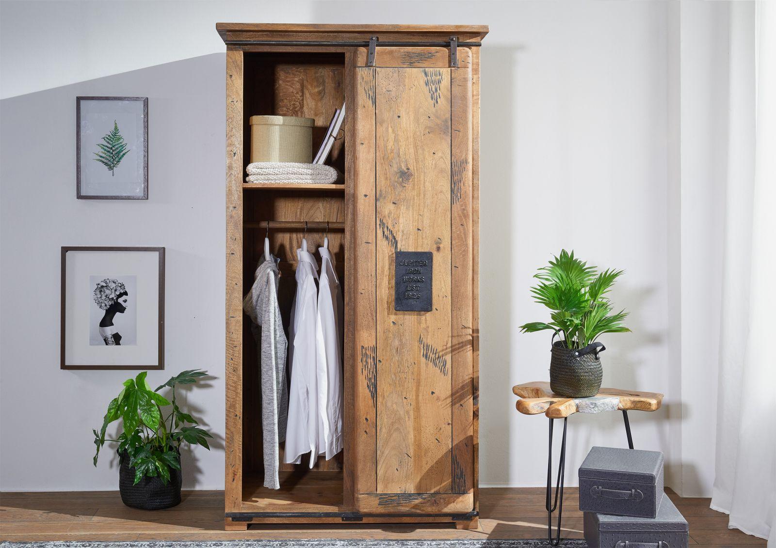 Locomo Industrial Style Solid Wood Cabinet - Duraster