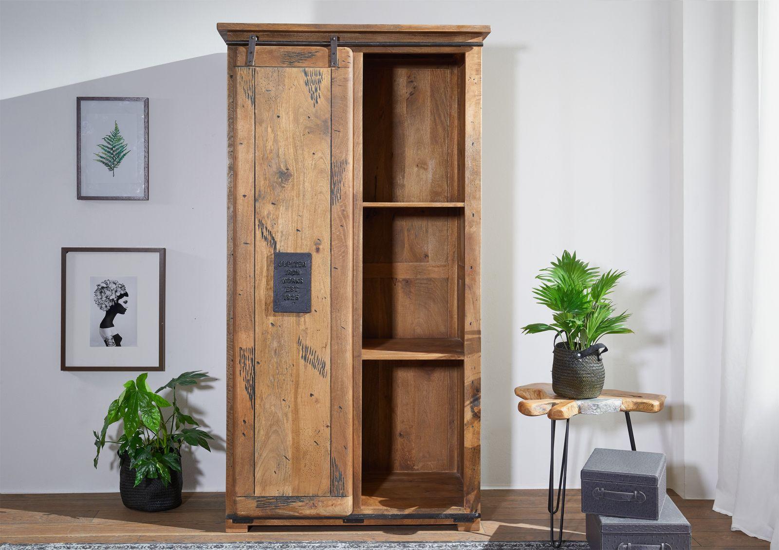 Locomo Industrial Style Solid Wood Cabinet - Duraster