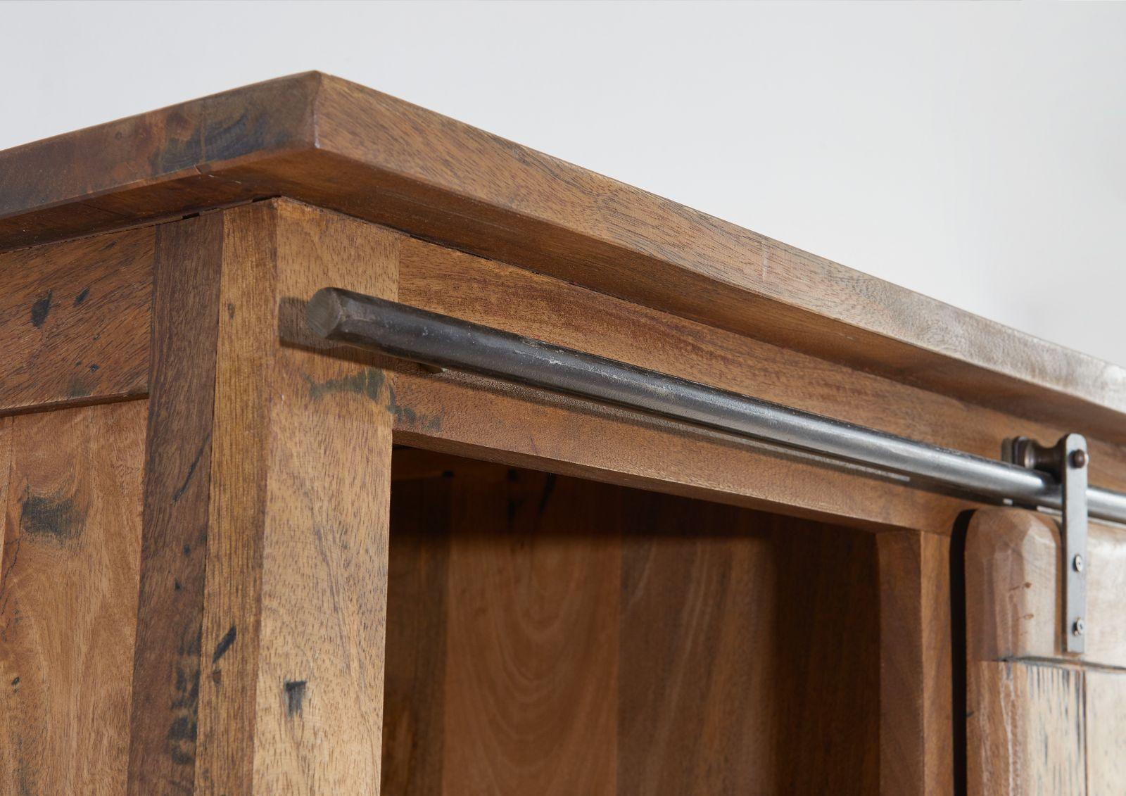 Locomo Industrial Style Solid Wood Cabinet - Duraster