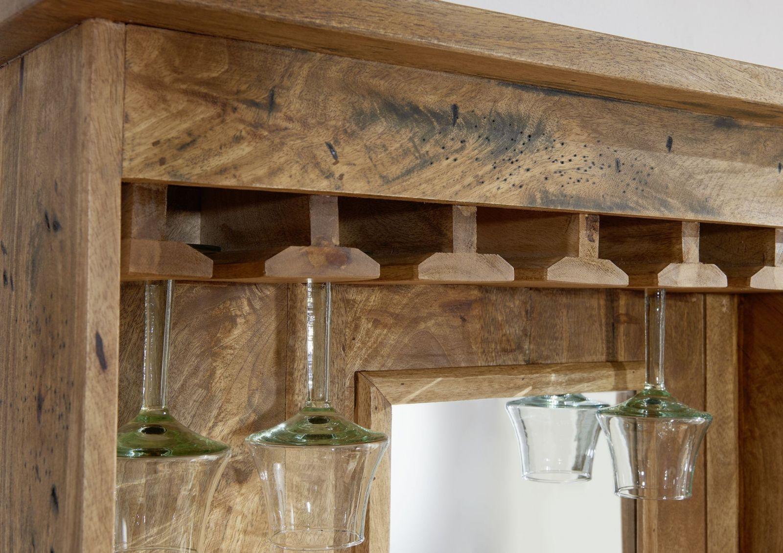 Locomo Industrial Style Solid Wood Bar Cabinet - Duraster