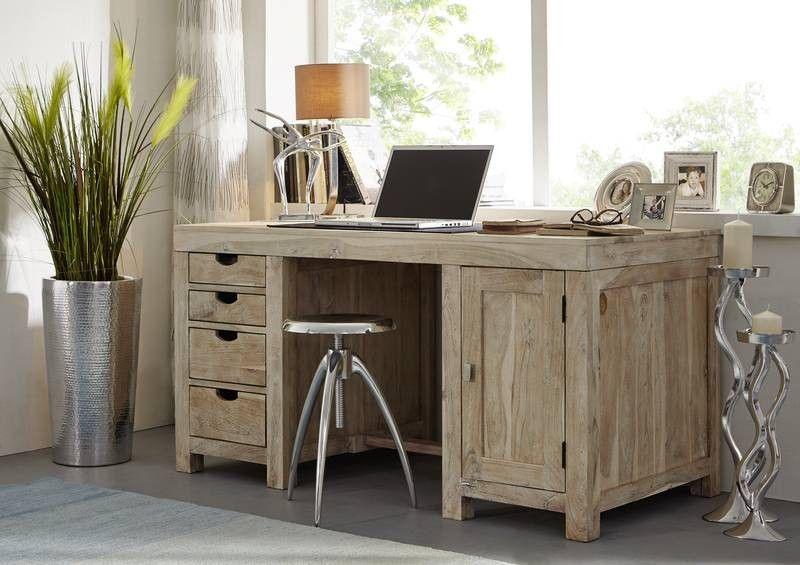 Novo Modern Acacia Wood Desk - Duraster