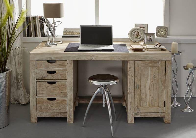 Novo Modern Acacia Wood Desk - Duraster