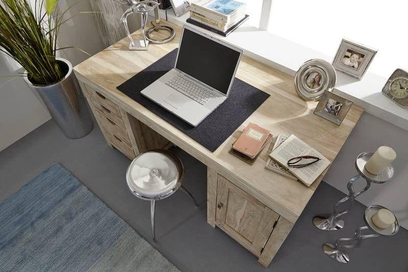 Novo Modern Acacia Wood Desk - Duraster