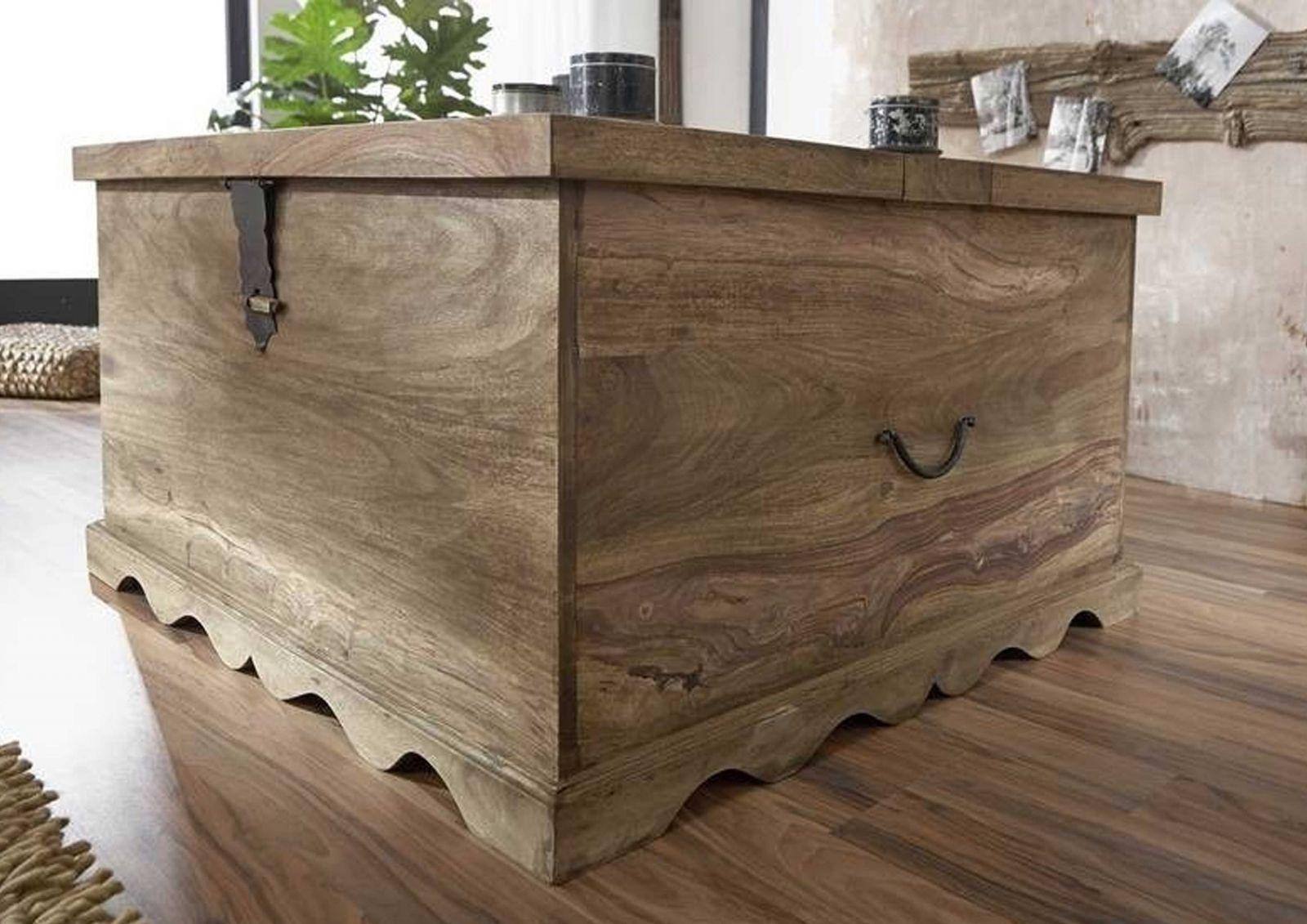 Victoria Elegant Sheesham Chest Coffee Table with storage #1 - Duraster
