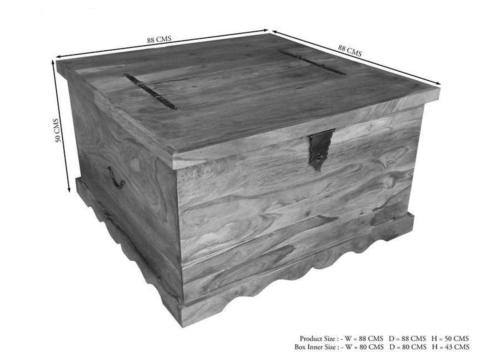 Victoria Elegant Sheesham Chest Coffee Table with storage #1 - Duraster
