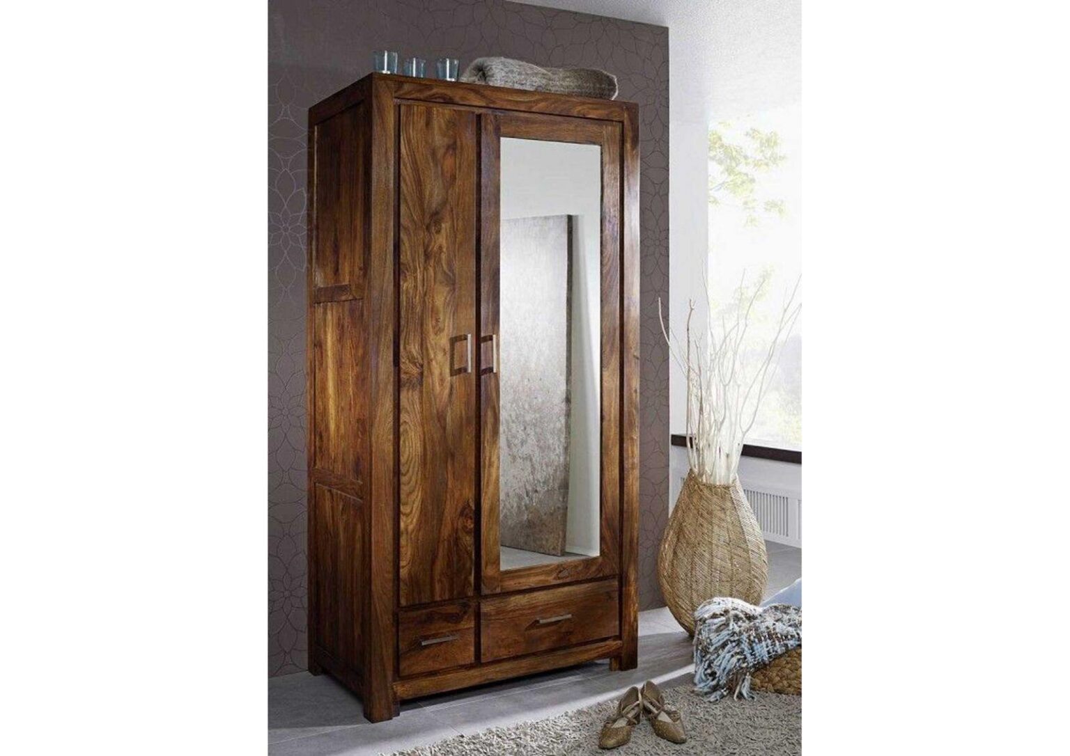 Metro Modern Sheesham Coat Rack #5 - Duraster