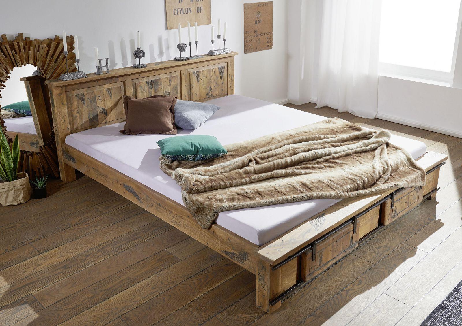 Locomo Industrial Style Solid Wood Bed #2 - Duraster