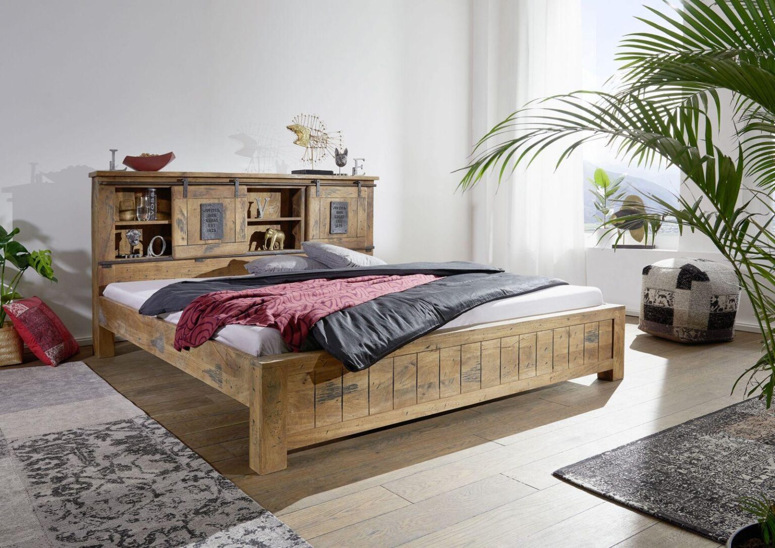 Locomo Industrial Style Solid Wood Bed #1 - Duraster