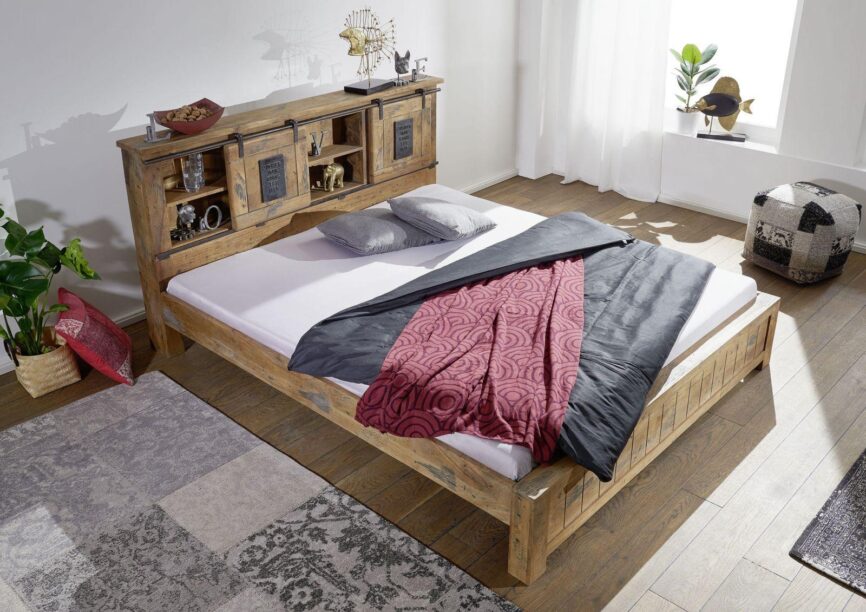 Locomo Industrial Style Solid Wood Bed #1 - Duraster