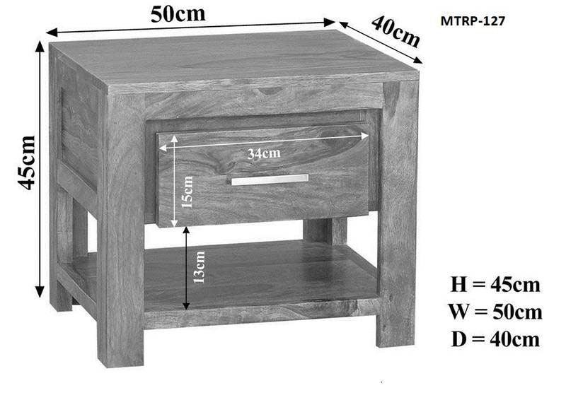 Gangaur Sleek Sheesham bedside Table - Duraster