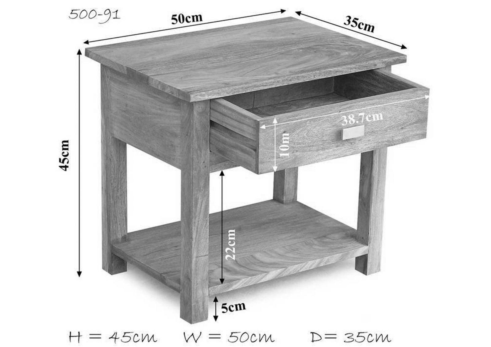 Nature Elegant Sheesham bedside table - Duraster