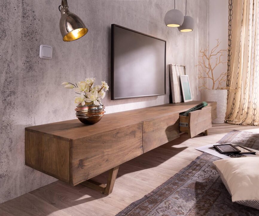 Massiv TV stand acacia brown 220 cm #6 - Duraster