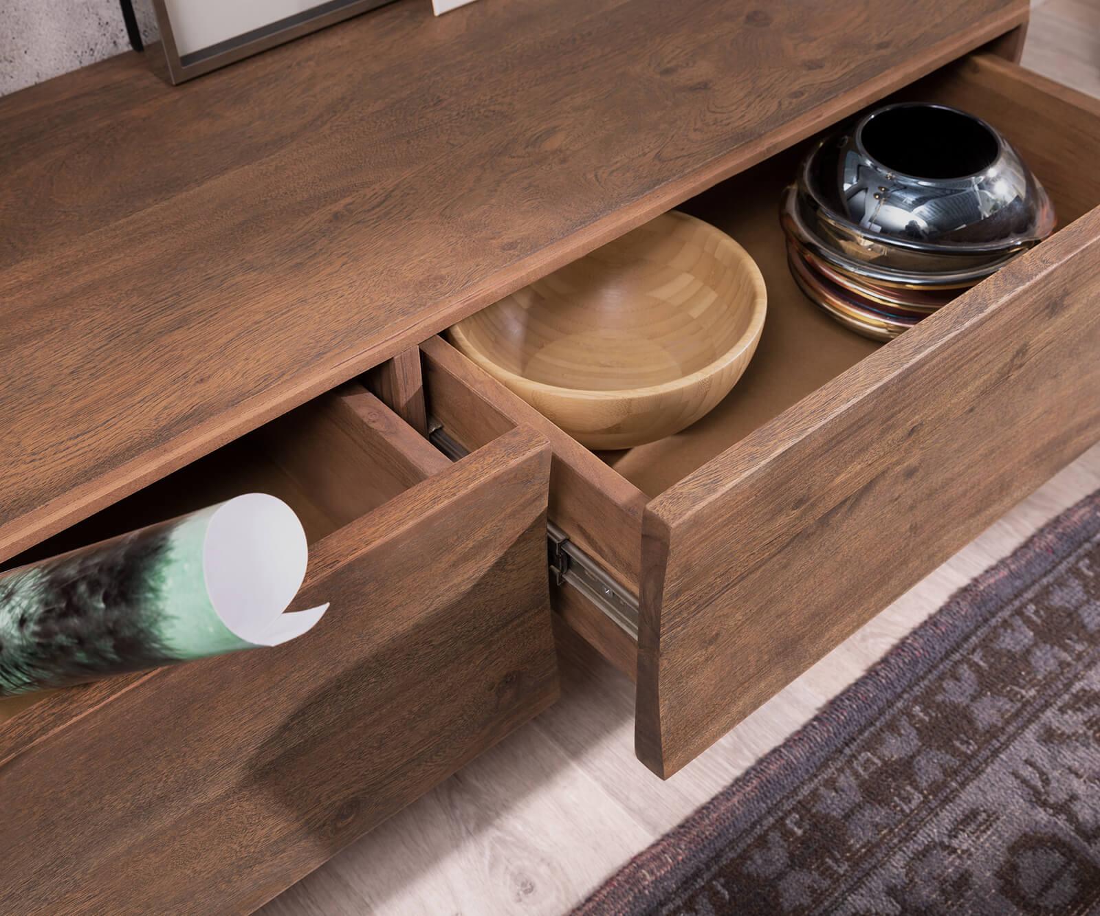Massiv TV stand acacia brown 220 cm #6 - Duraster