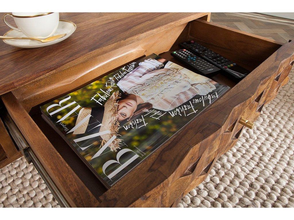 Massive sheesham coffee table Catico 110 cm - Duraster