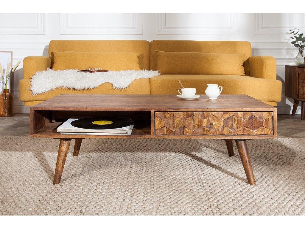 Massive sheesham coffee table Catico 110 cm - Duraster
